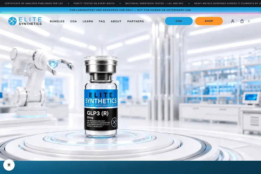 Elite Synthetics website